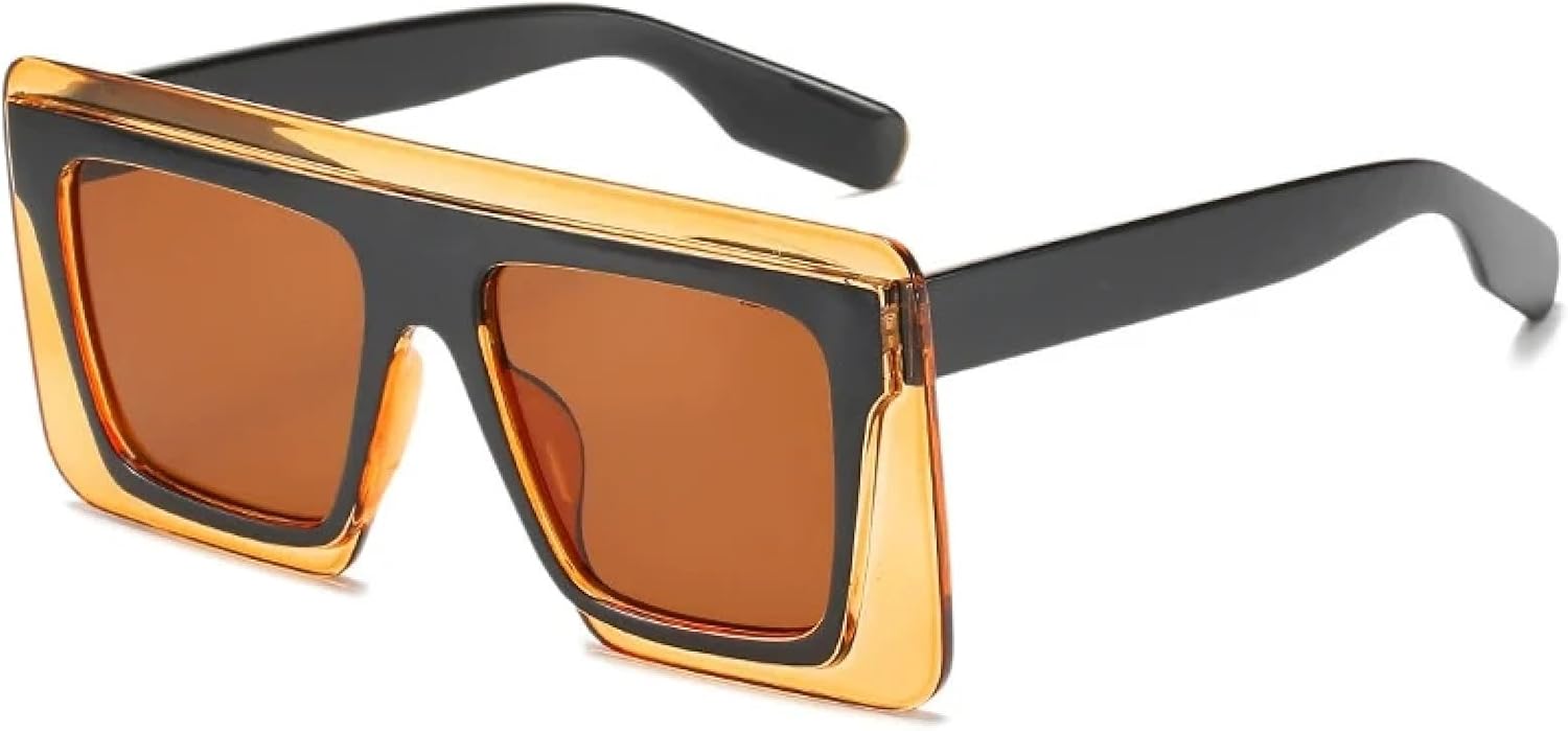 

Модные солнцезащитные очки для женщин и мужчин, винтажные, роскошные, для активного отдыха, путешествий, уличной фотографии, с защитой от УФ-излучения UV400 TKKTLLT, Black Brown