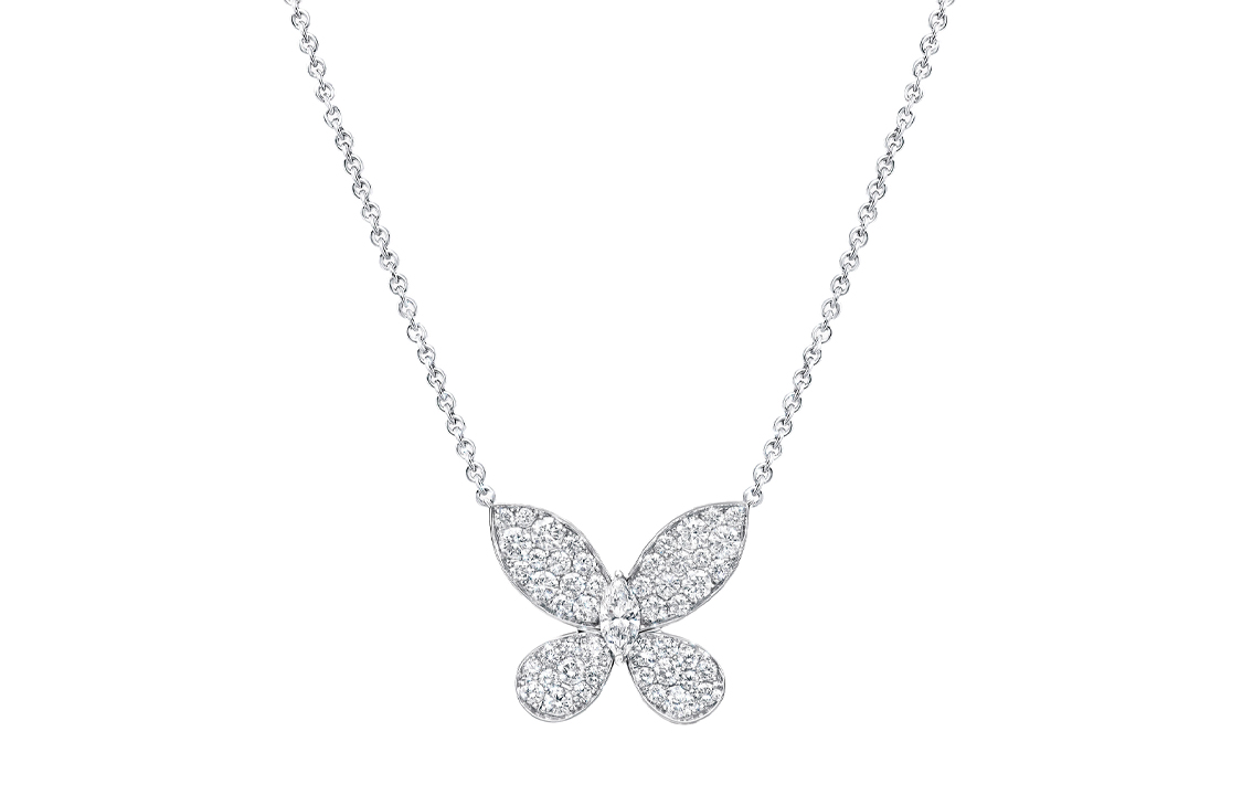 

Graff Белое золото, серебряное колье с бриллиантами для женщин