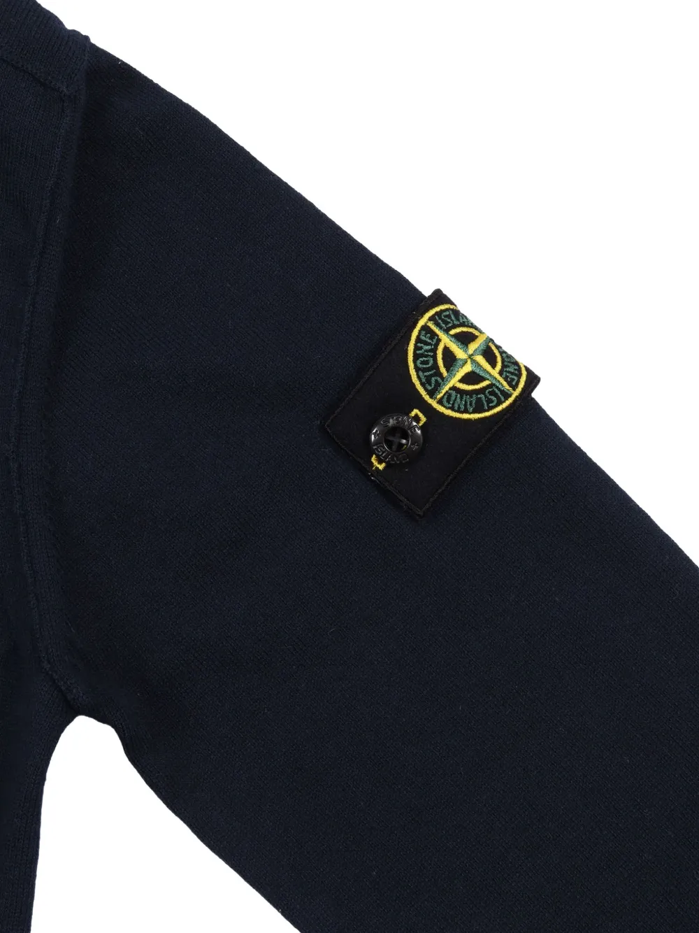 Кардиган на пуговицах с V-образным вырезом Stone Island Junior, синий — фото 3