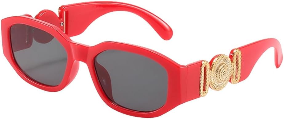 

Популярные роскошные солнцезащитные очки для мужчин, модные черные винтажные прямоугольные очки в большой квадратной оправе, стильные солнцезащитные очки LVTFCO, Red Gray