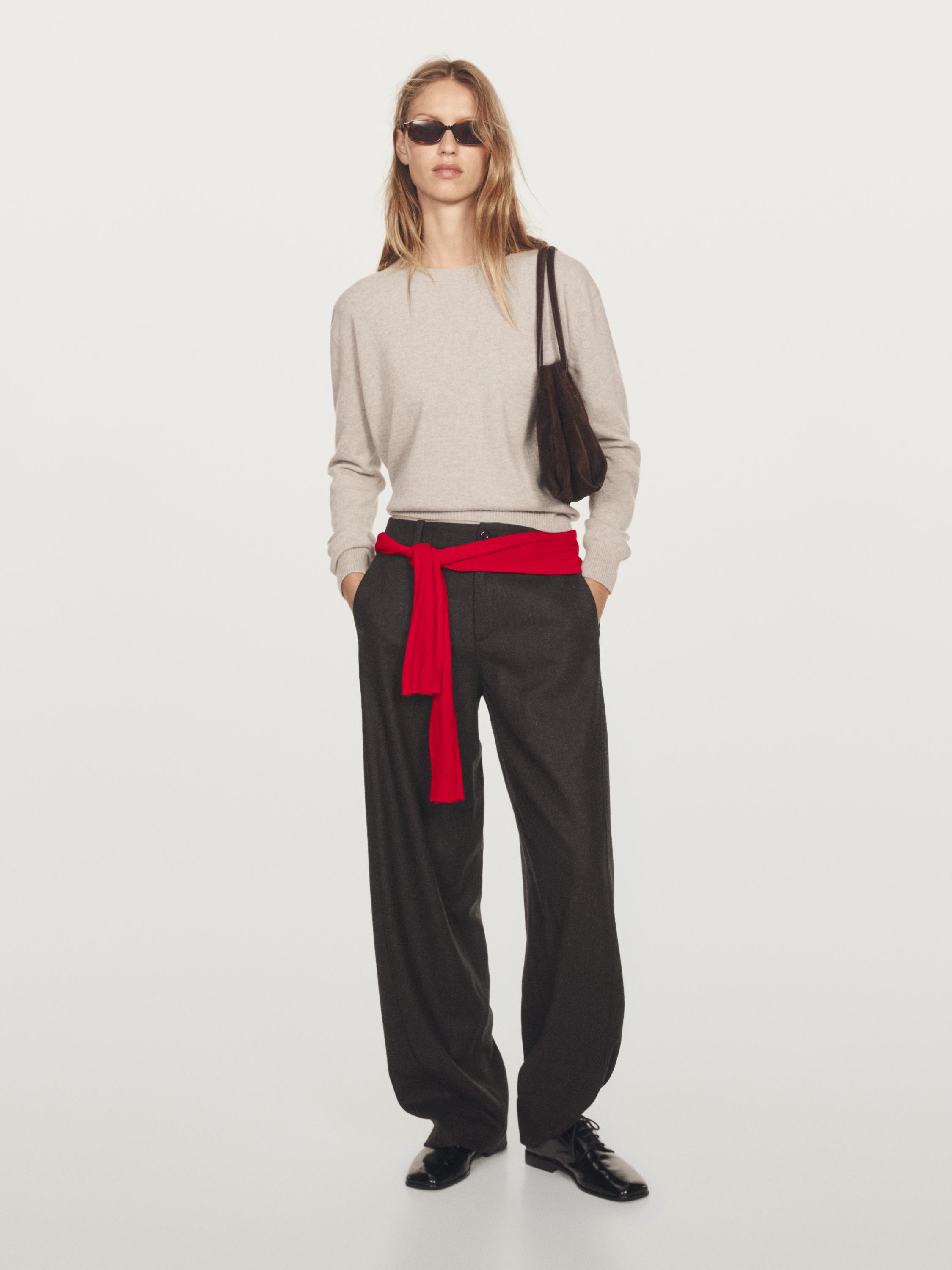 

Свитер с круглым вырезом из 100% кашемира Massimo Dutti, Mink