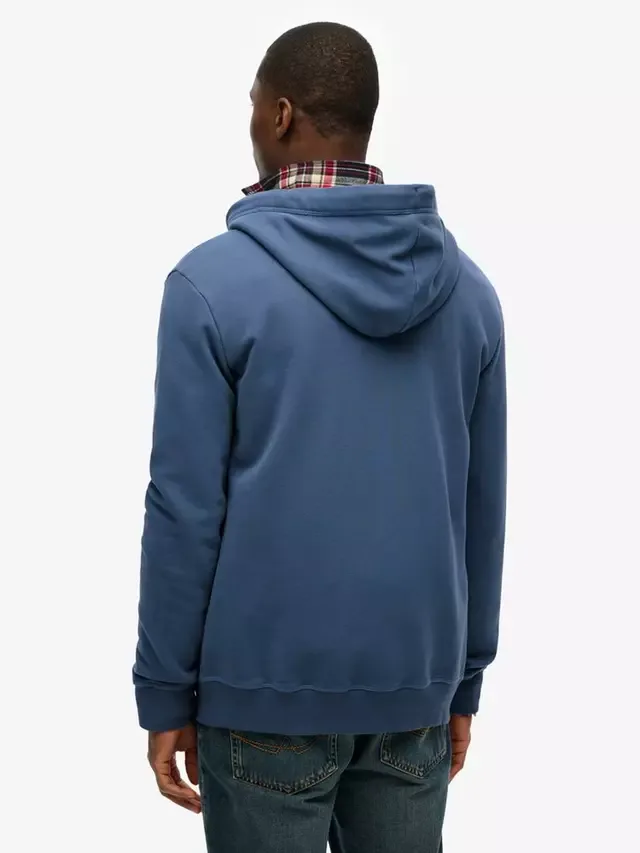 Худи на молнии с логотипом Essential Superdry, Heritage Washed Blue — фото 2