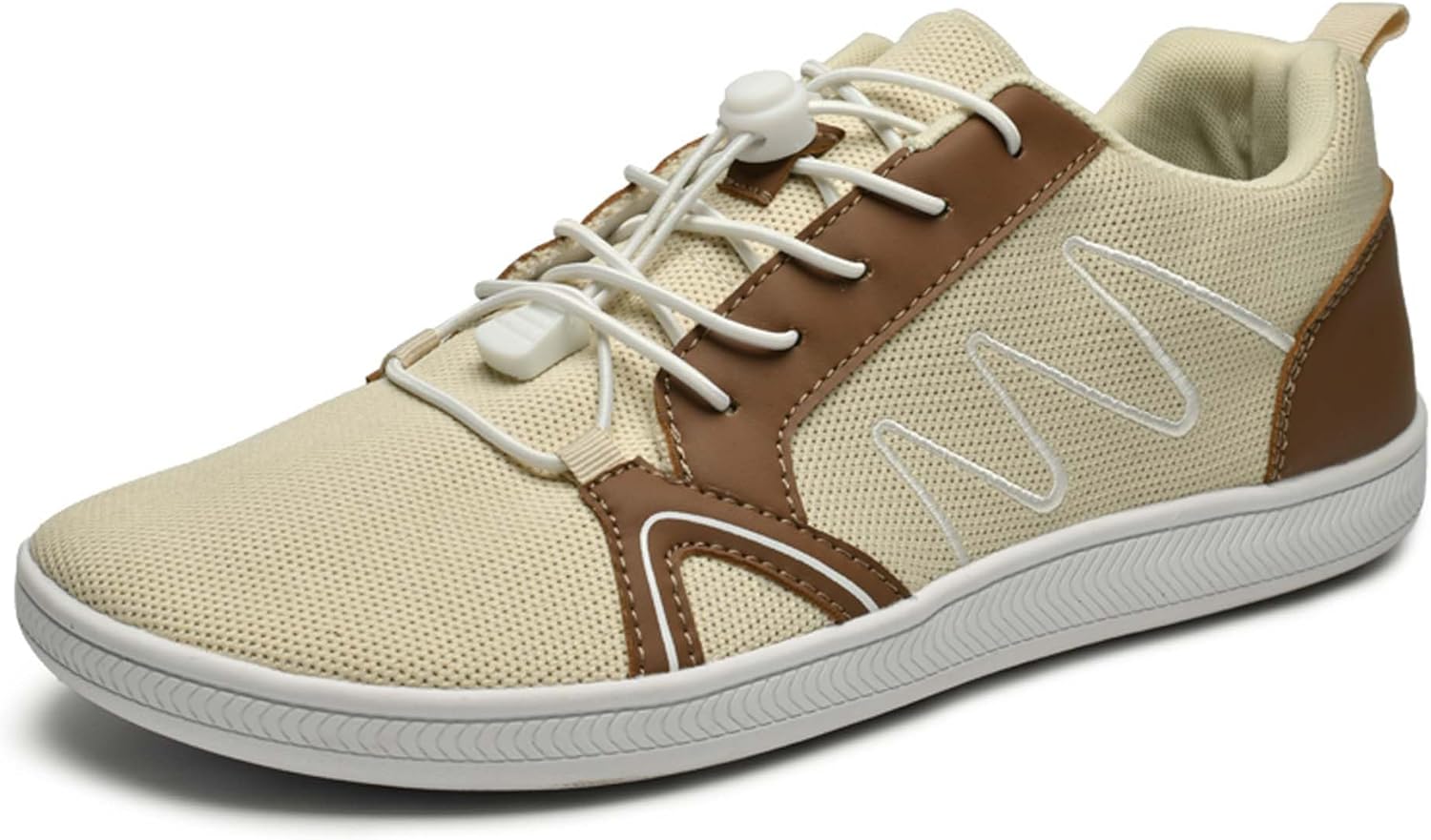 

Мужские и женские сандалии с широким носком, босоножки с дышащей сеткой, повседневные кроссовки для прогулок, удобные легкие фитнес-ботинки для бега с плоской подошвой Generic, бежевый