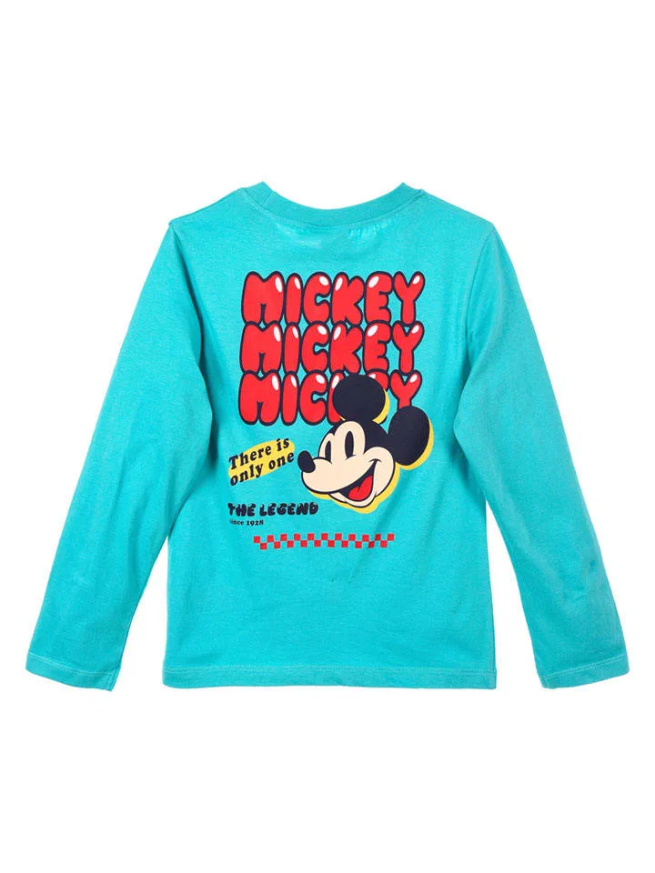 Лонгслив Mickey, Disney Mickey Mouse, бирюзовый — фото 2