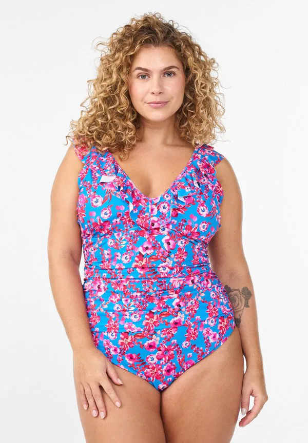 

Купальник Zizzi, Blue Flower Aop, Синий, Купальник Zizzi, Blue Flower Aop