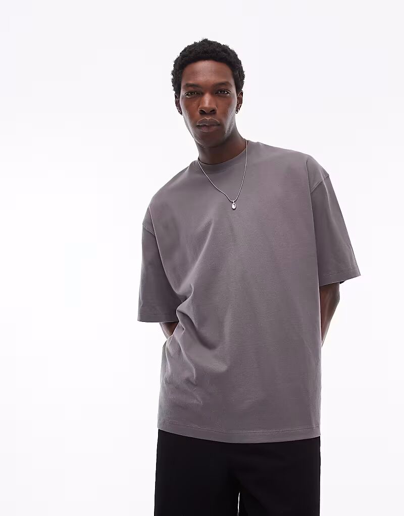 

Футболка Topman Extreme oversize, средне-серого цвета
