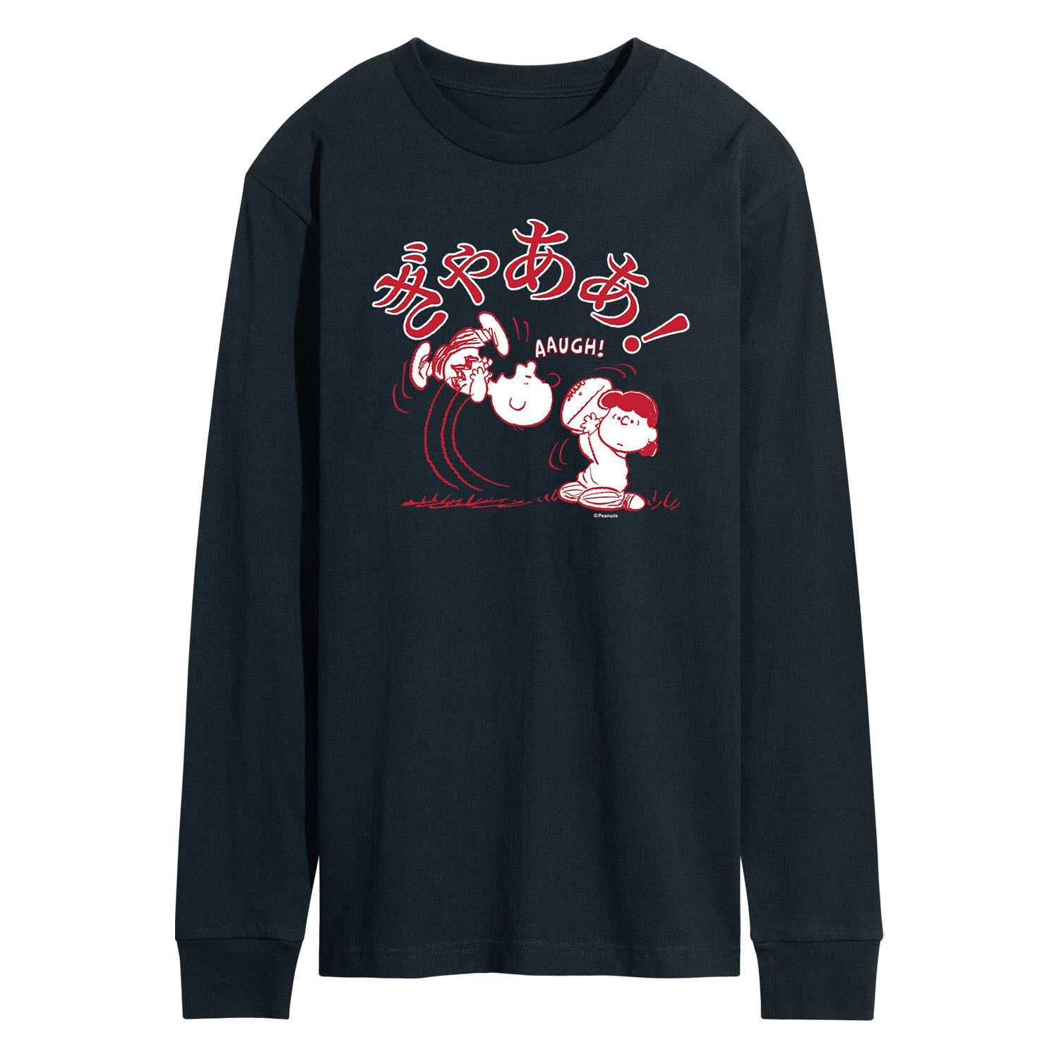 

Мужская футболка с длинными рукавами Peanuts Kanji AAUGH Licensed Character