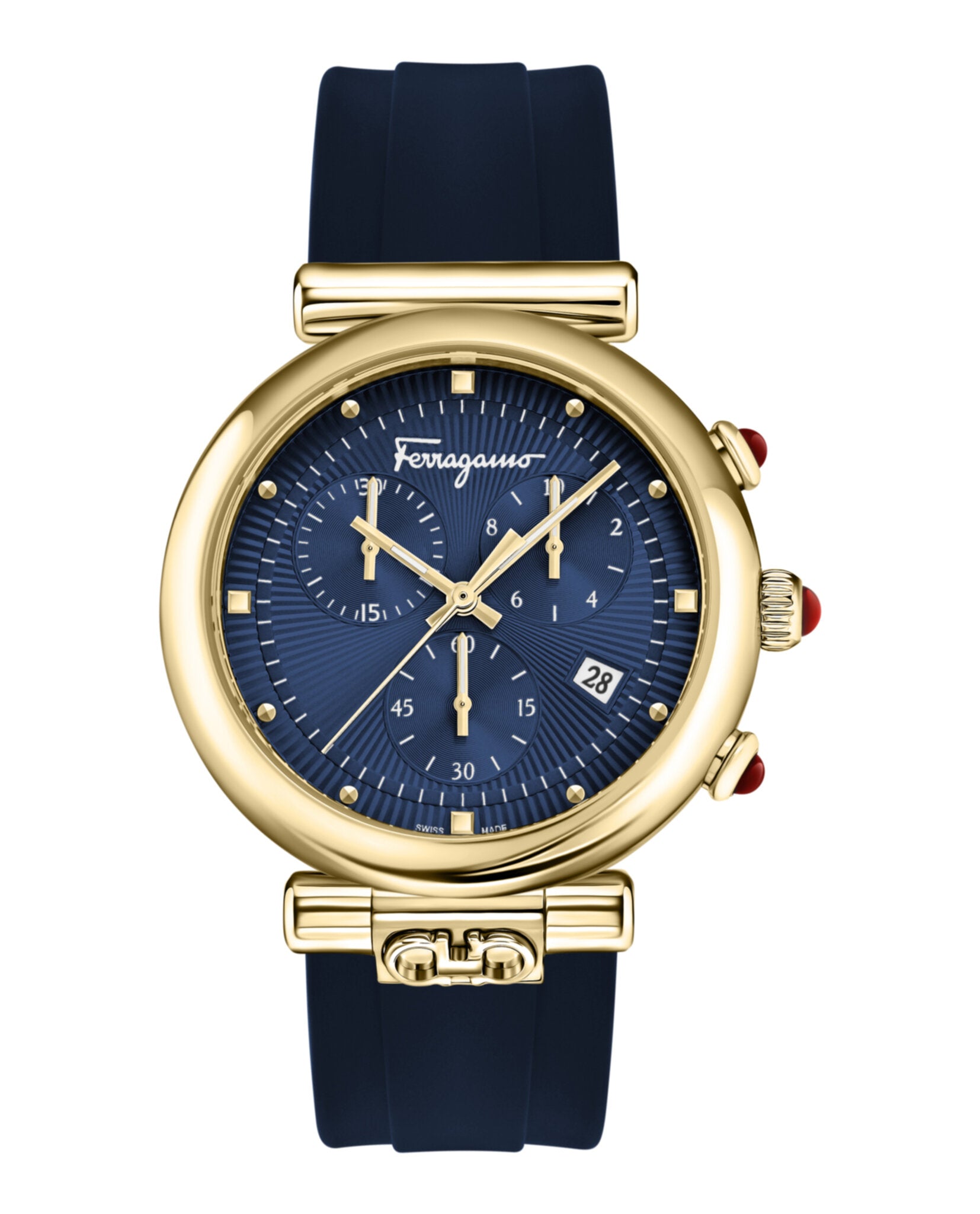 

Часы с ремешком Ferragamo Ora Salvatore Ferragamo, синий/золотой/синий