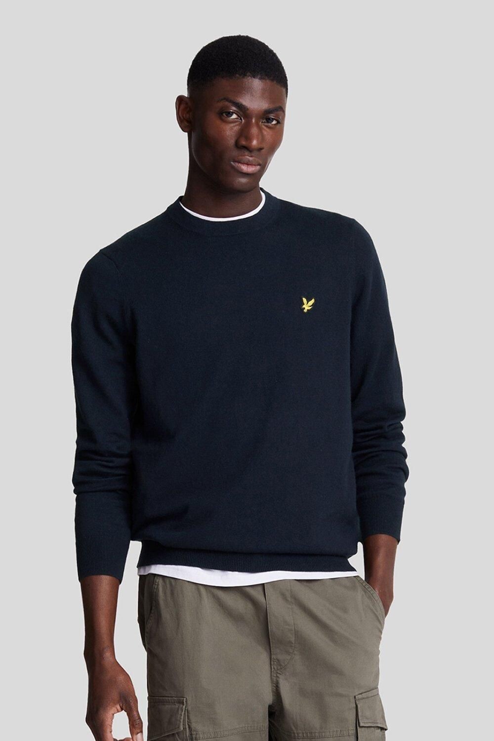 

Джемпер Lyle & Scott с круглым вырезом, темно-синий