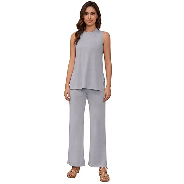 

Женский комплект для отдыха из 2 предметов: топ без рукавов и брюки Xuba, Gray