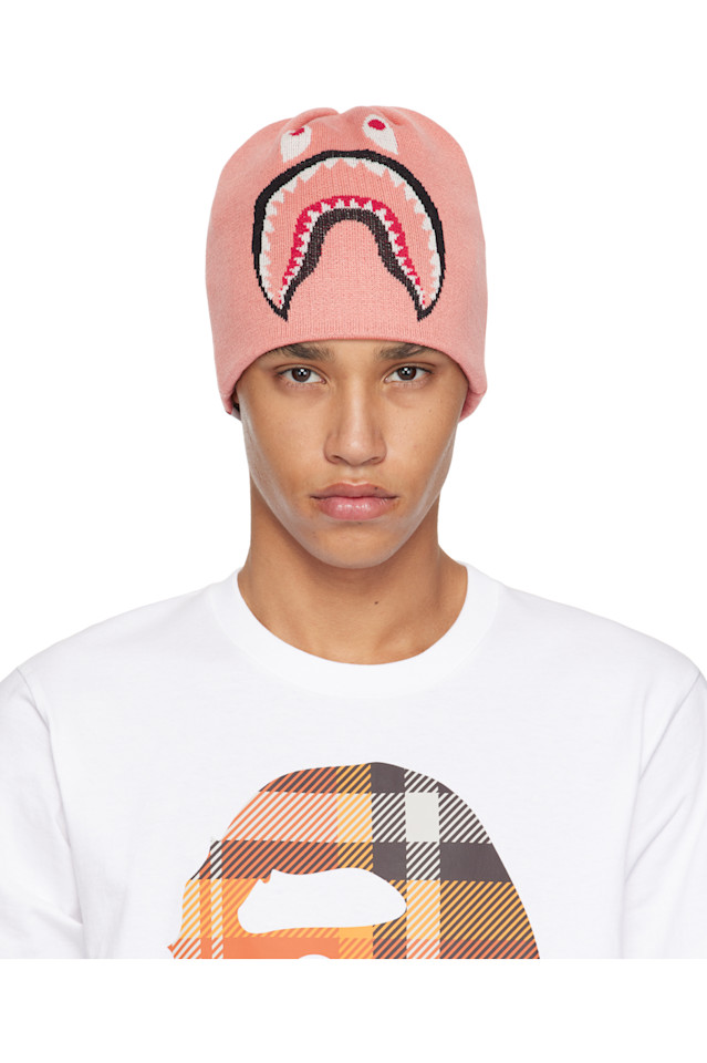 

Вязаная шапка 2Nd shark Bape, розовый