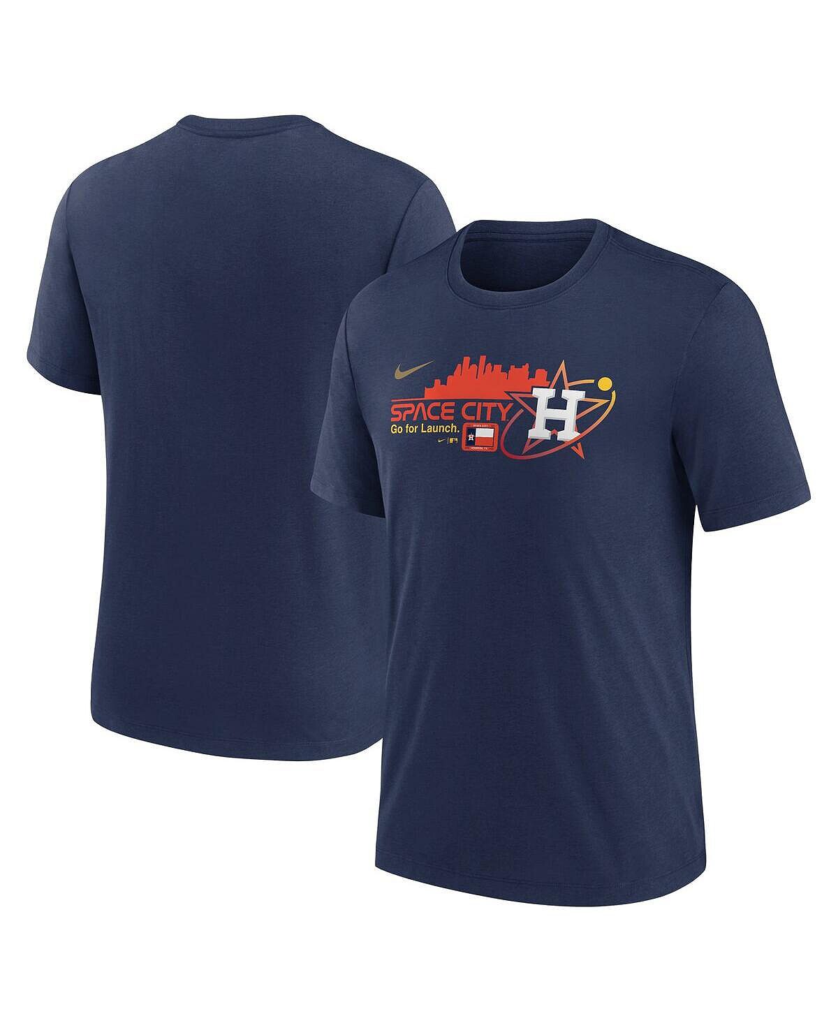 

Мужская темно-синяя футболка Tri-Blend Houston Astros City Connect Nike, Синий, Мужская темно-синяя футболка Tri-Blend Houston Astros City Connect Nike