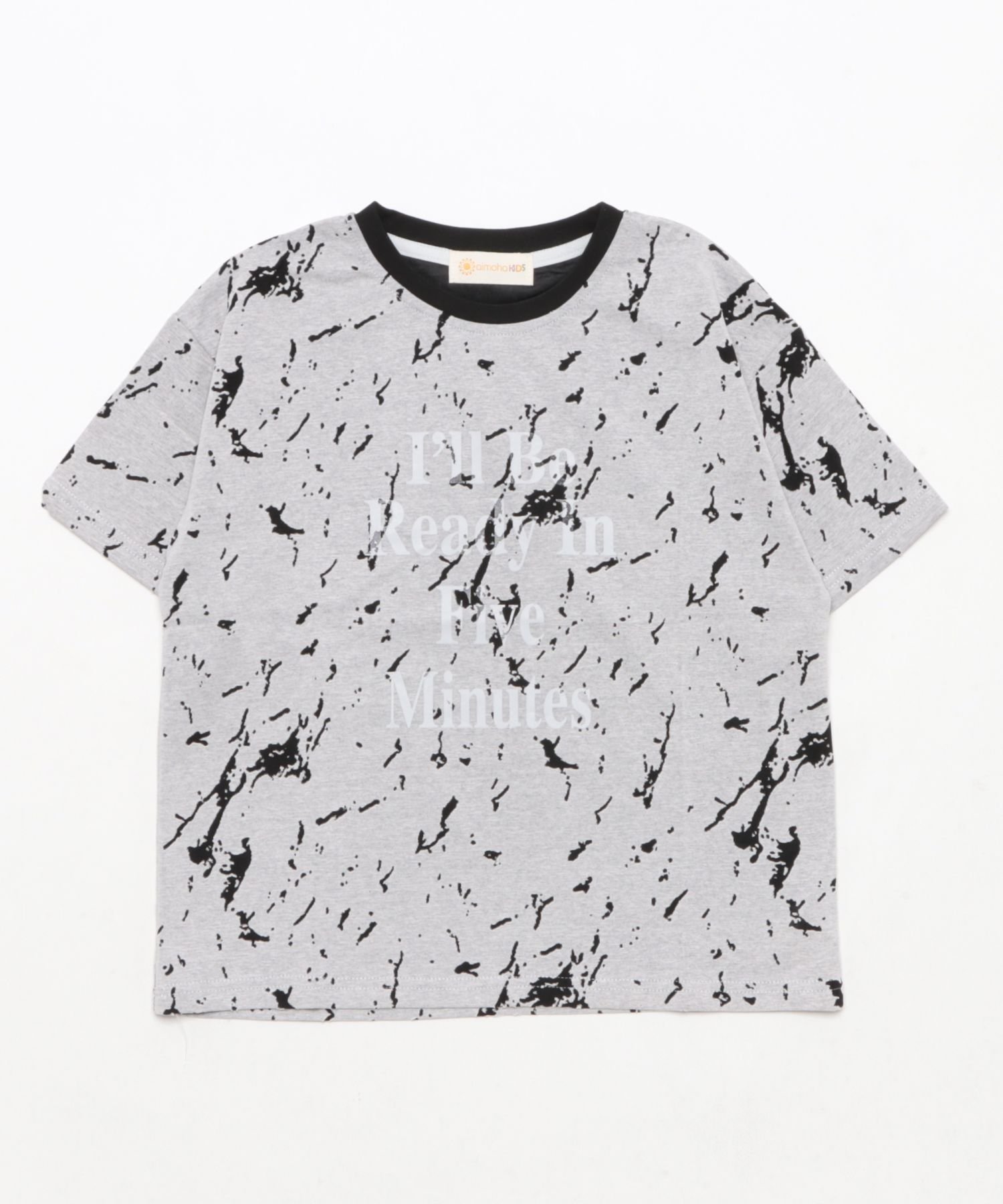 Детская футболка с коротким рукавом и принтом [aimoha-KIDS-] Aimoha Kids, gray — фото 4