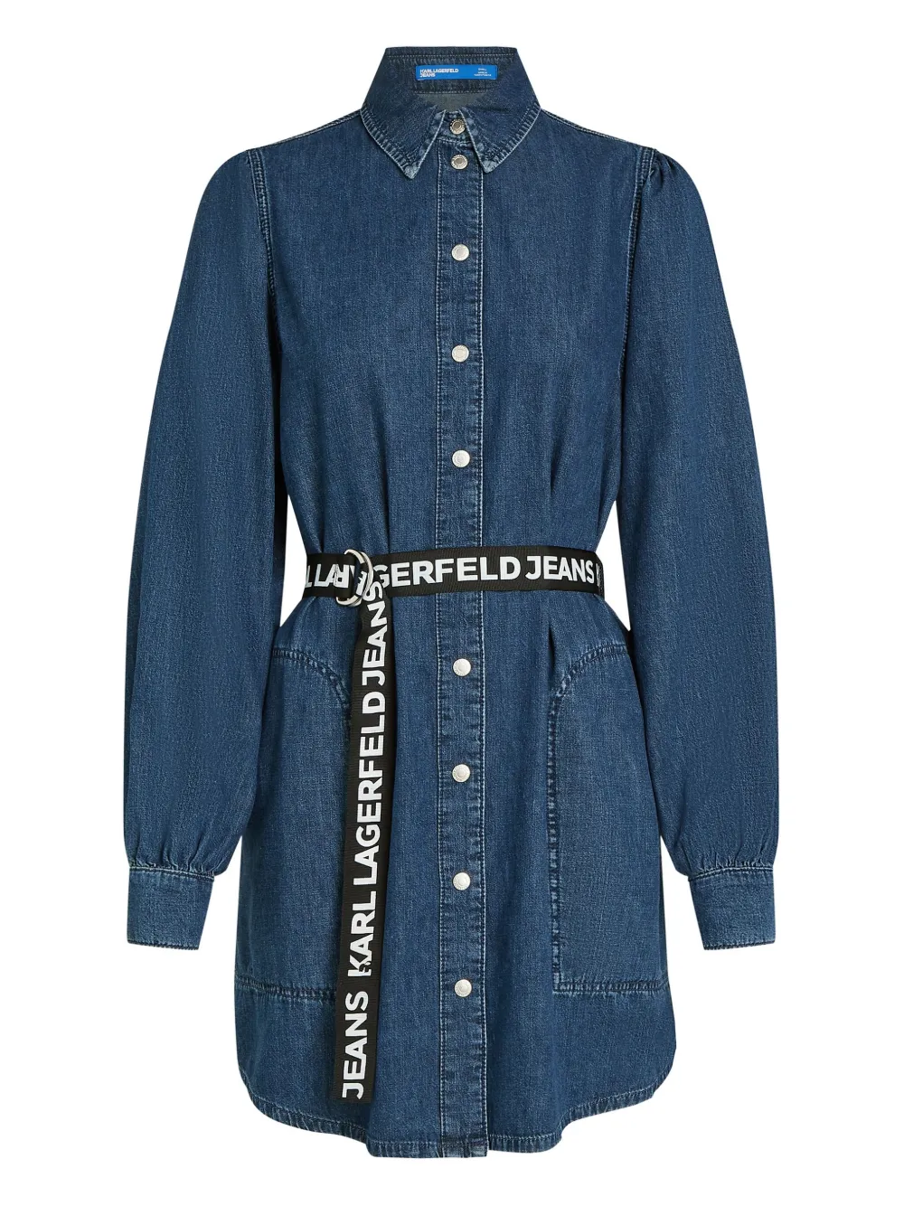 

Джинсовое платье с объемными рукавами Karl Lagerfeld Jeans, синий