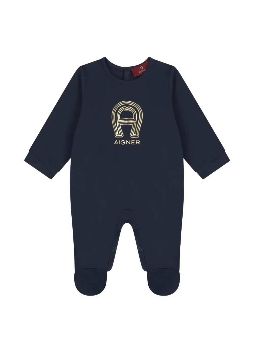 Комплект детского комбинезона с логотипом Aigner Kids, синий — фото 3