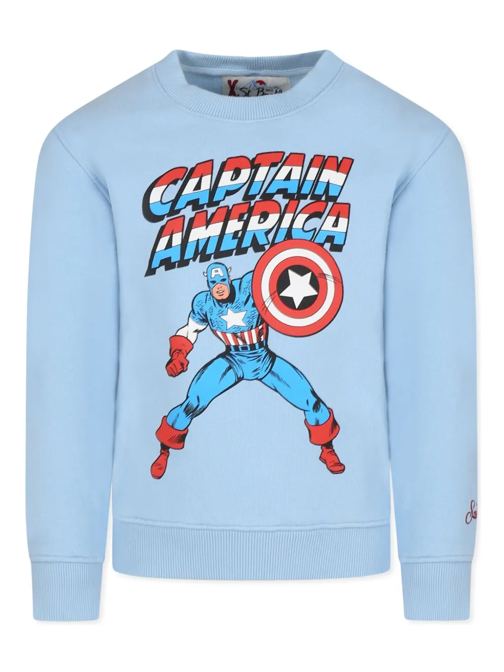 

Толстовка с принтом из коллаборации с Marvel MC2 Saint Barth Kids, синий