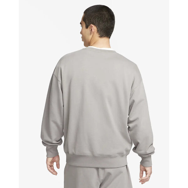Толстовка Nike Solo Swoosh French Terry Crew Neck Top 'Grey', серый — фото 3