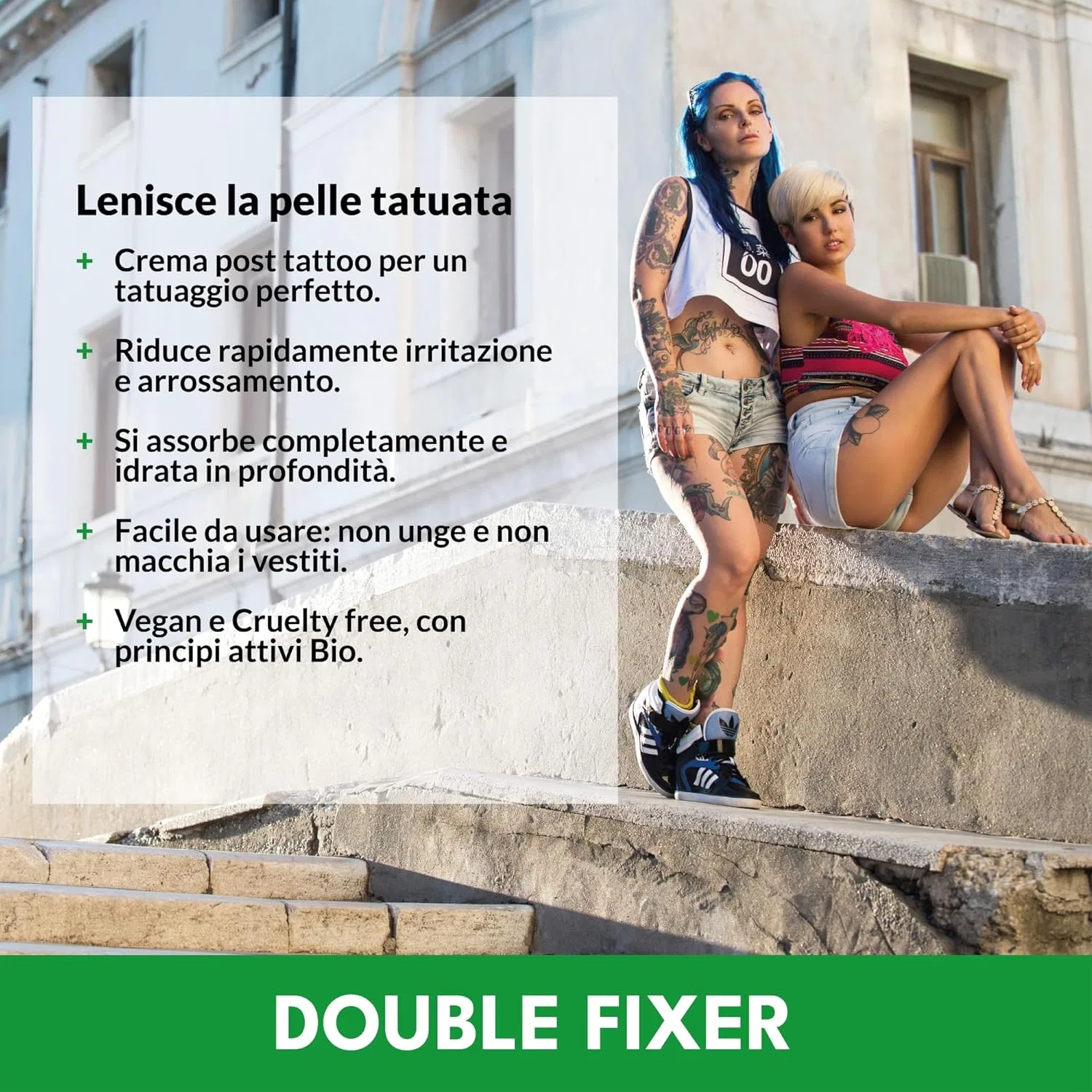 Успокаивающий крем DOUBLE FIXER для новой татуировки, 150 мл (2 тюбика по 75 мл) Tattoolicious — фото 2