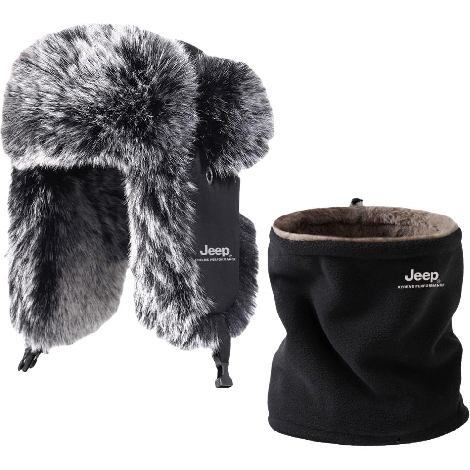 

Траппер-шапка из полиэстера Unisex Jeep, черный set
