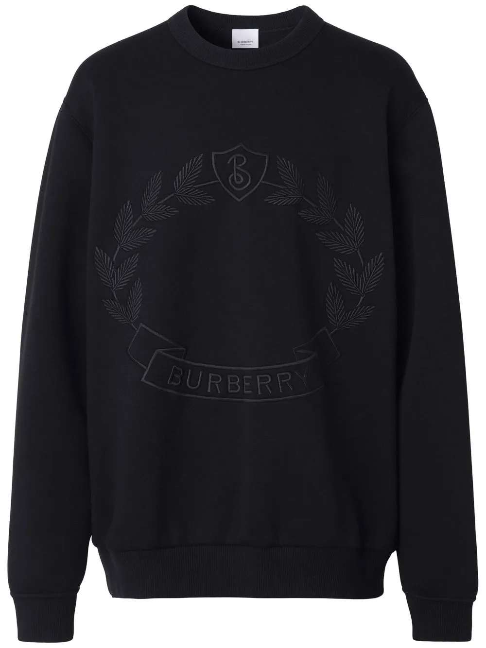 

Толстовка с вышивкой Oak Leaf BURBERRY, черный