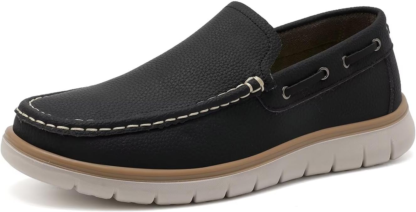 

Мужские мокасины Cheval без шнурков, повседневные слипоны для офиса и вождения, удобная легкая обувь для прогулок, черный