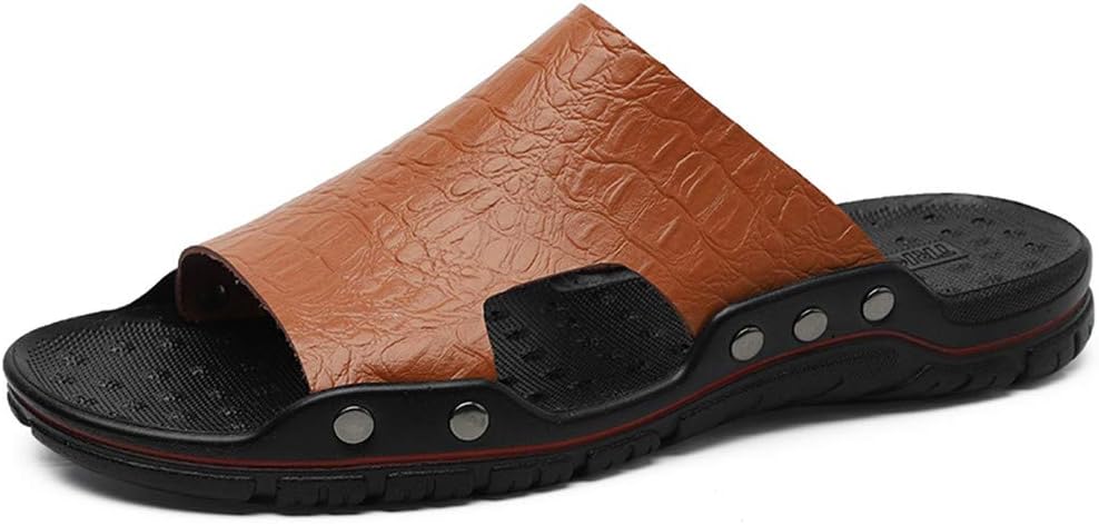 

Мужские шлепанцы MizHome с открытым носком для пляжа, сандалии для дома и улицы, повседневные тапочки на лето, коричневый