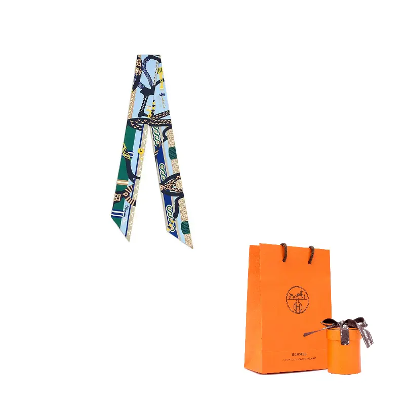 

HERMES Шёлковый шарф, Blue