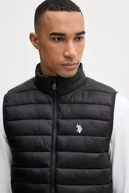Жилет стеганый Bound U.S. Polo Assn., черный — фото 4