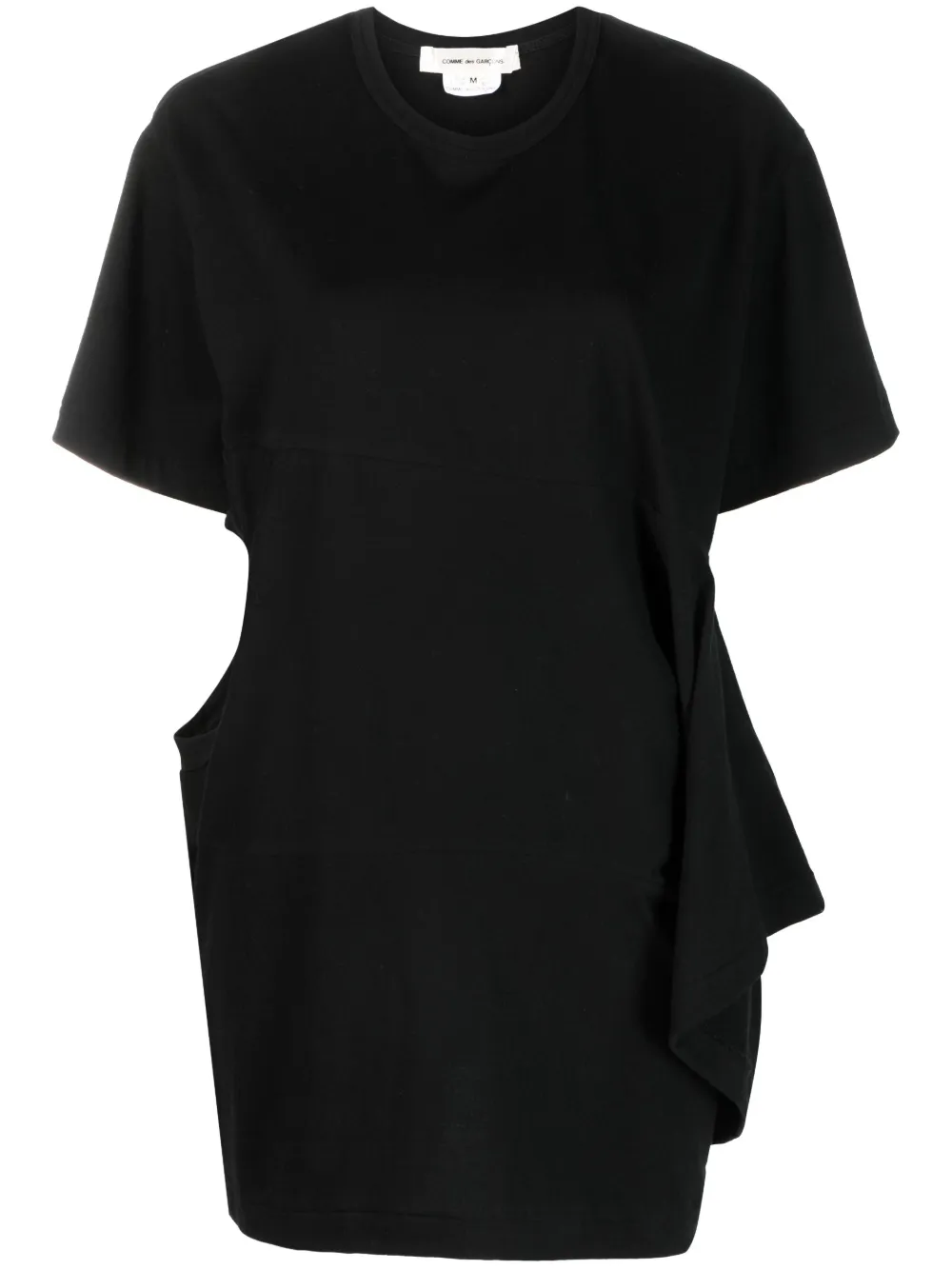 

Футболка с драпировкой COMME DES GARCONS, черный