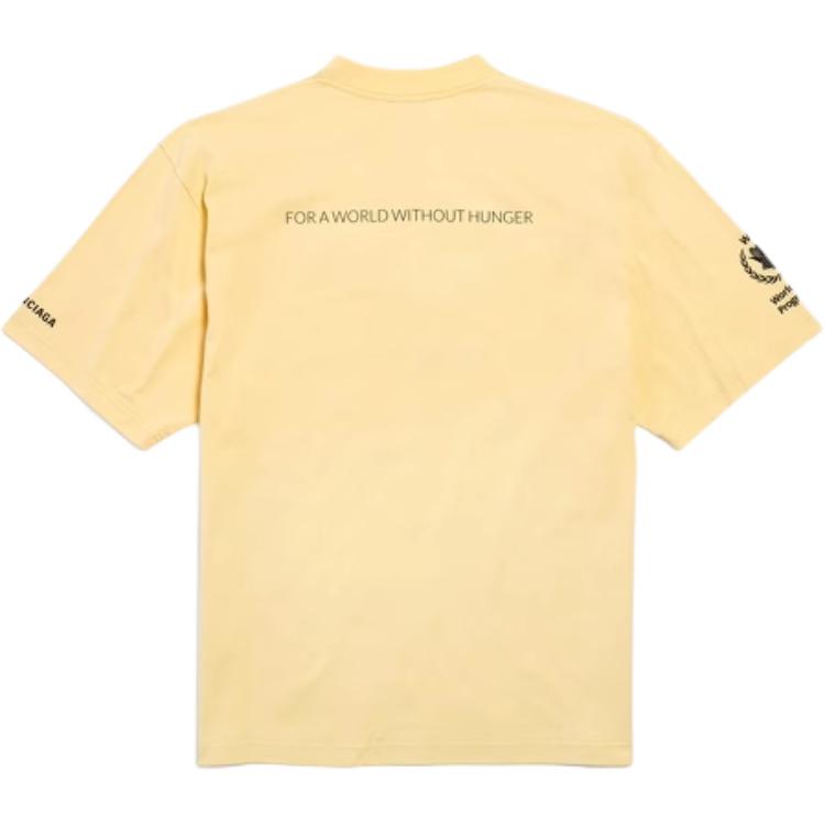 Balenciaga Футболка FW25 Regular Fit Unisex светло-желтая — фото 4