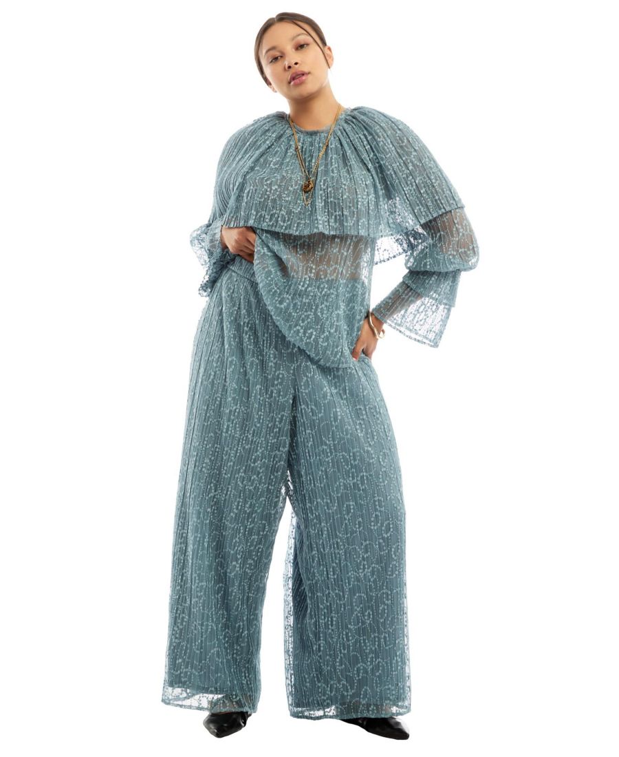 

Женские кружевные брюки June + Vie с широкими штанинами June & Vie, Mountain spring