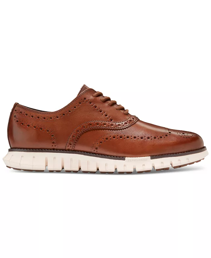Мужские оксфорды ZERØGRAND Remastered с перфорацией и шнуровкой Cole Haan, коричневый — фото 2