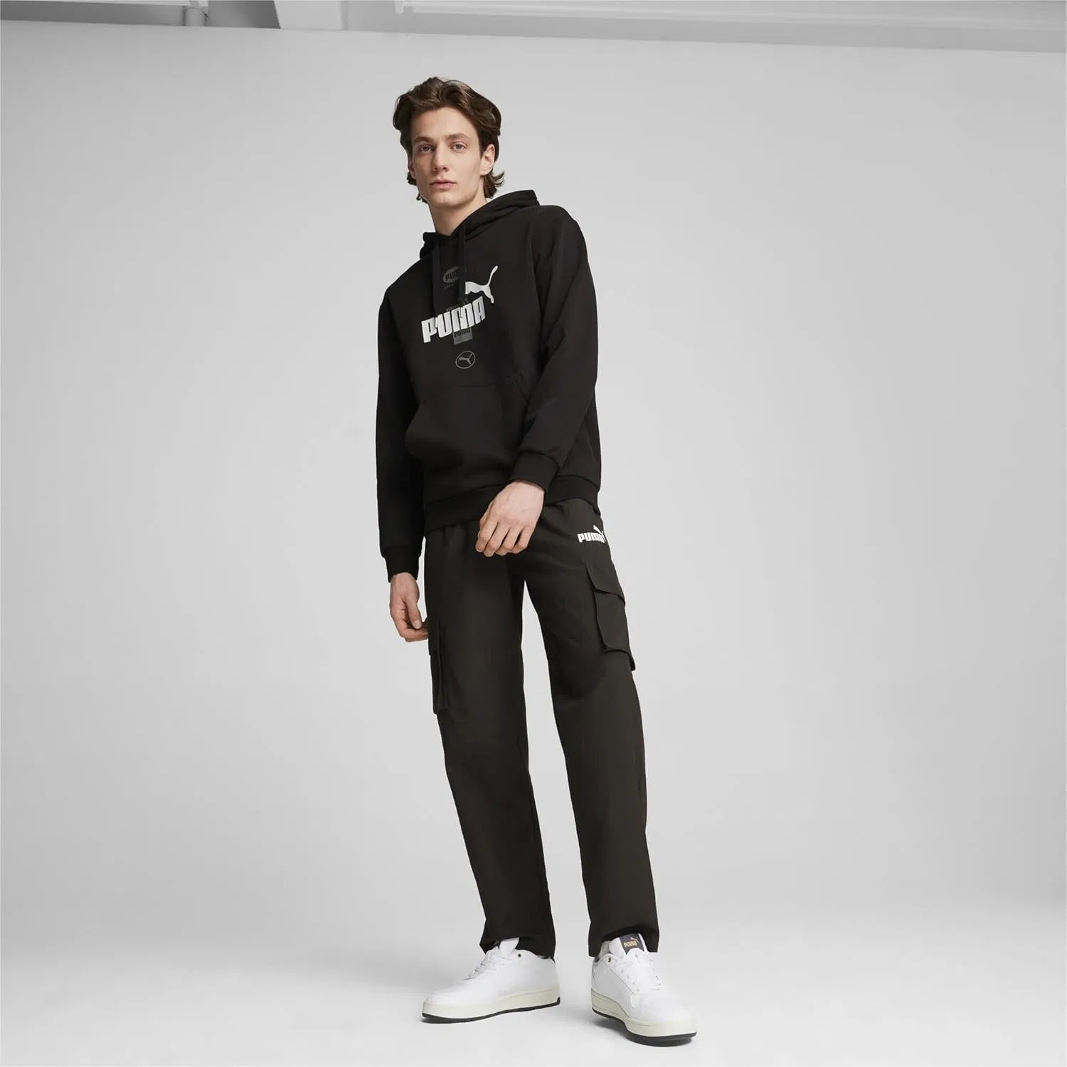 Мужские спортивные кроссовки Puma Court Classic 353780, Puma White Galactic Gray Puma Gold — фото 2