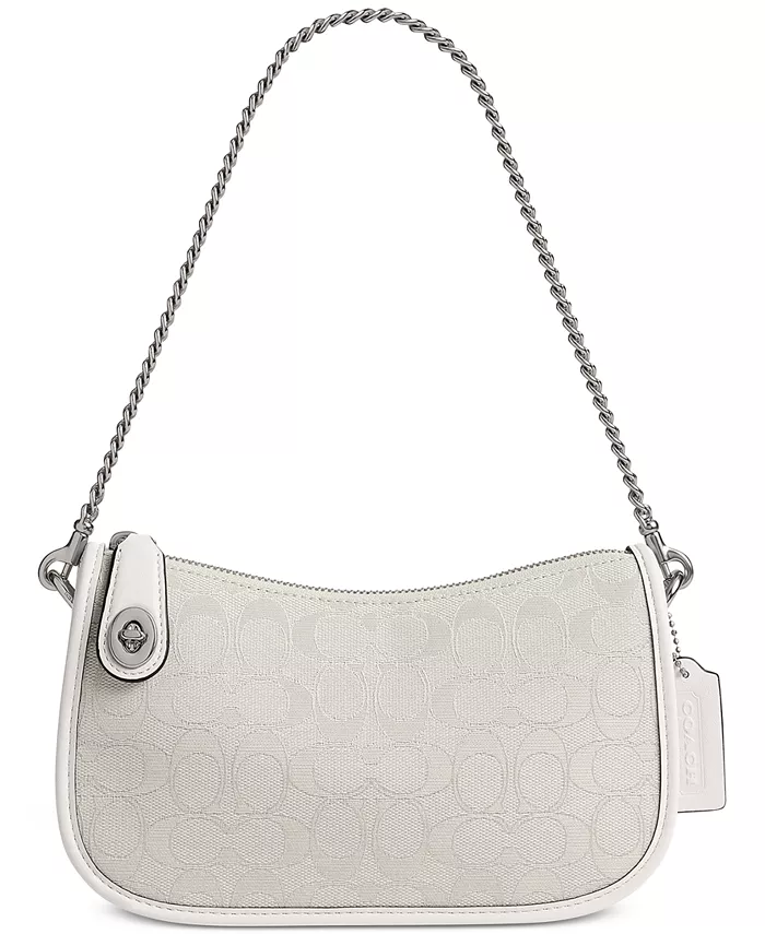 

Сумка Swinger Bag из фирменного жаккарда COACH, белый