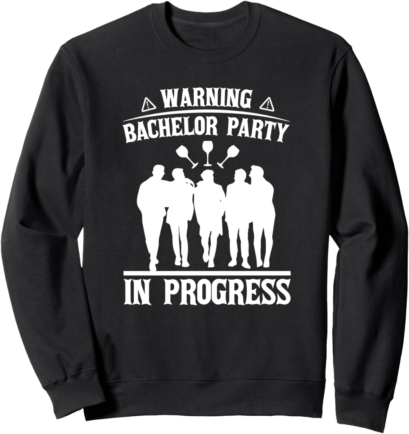 

Забавная толстовка для мальчишника, черная Warning Bachelor Party In Progress