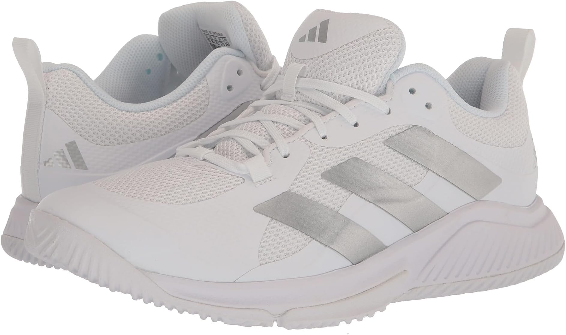 Кроссовки adidas Women's Court Team Bounce 2.0 Volleyball Shoes, White/Silver Metallic