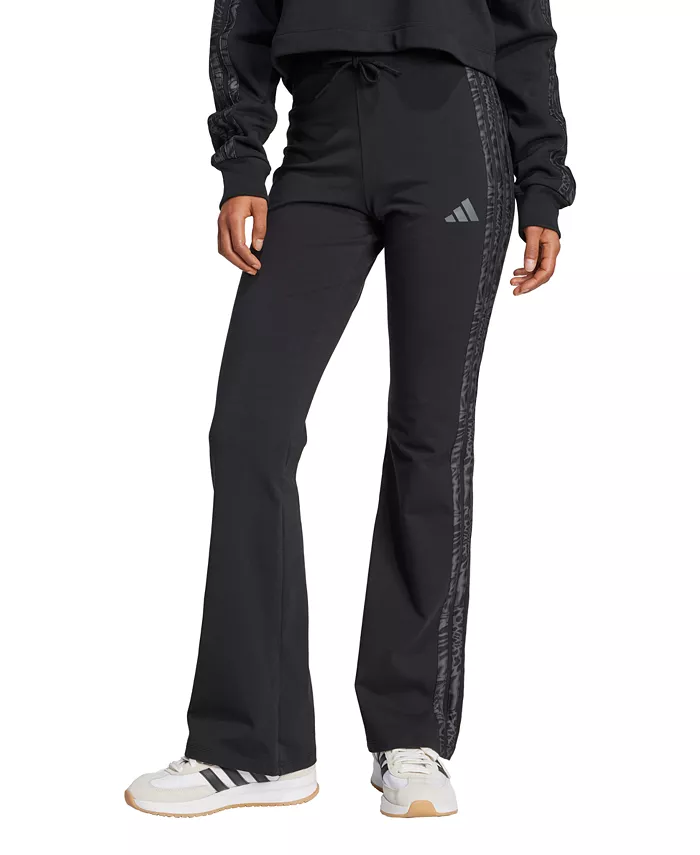 

Женские хлопковые брюки Essentials с тремя полосками adidas, черный