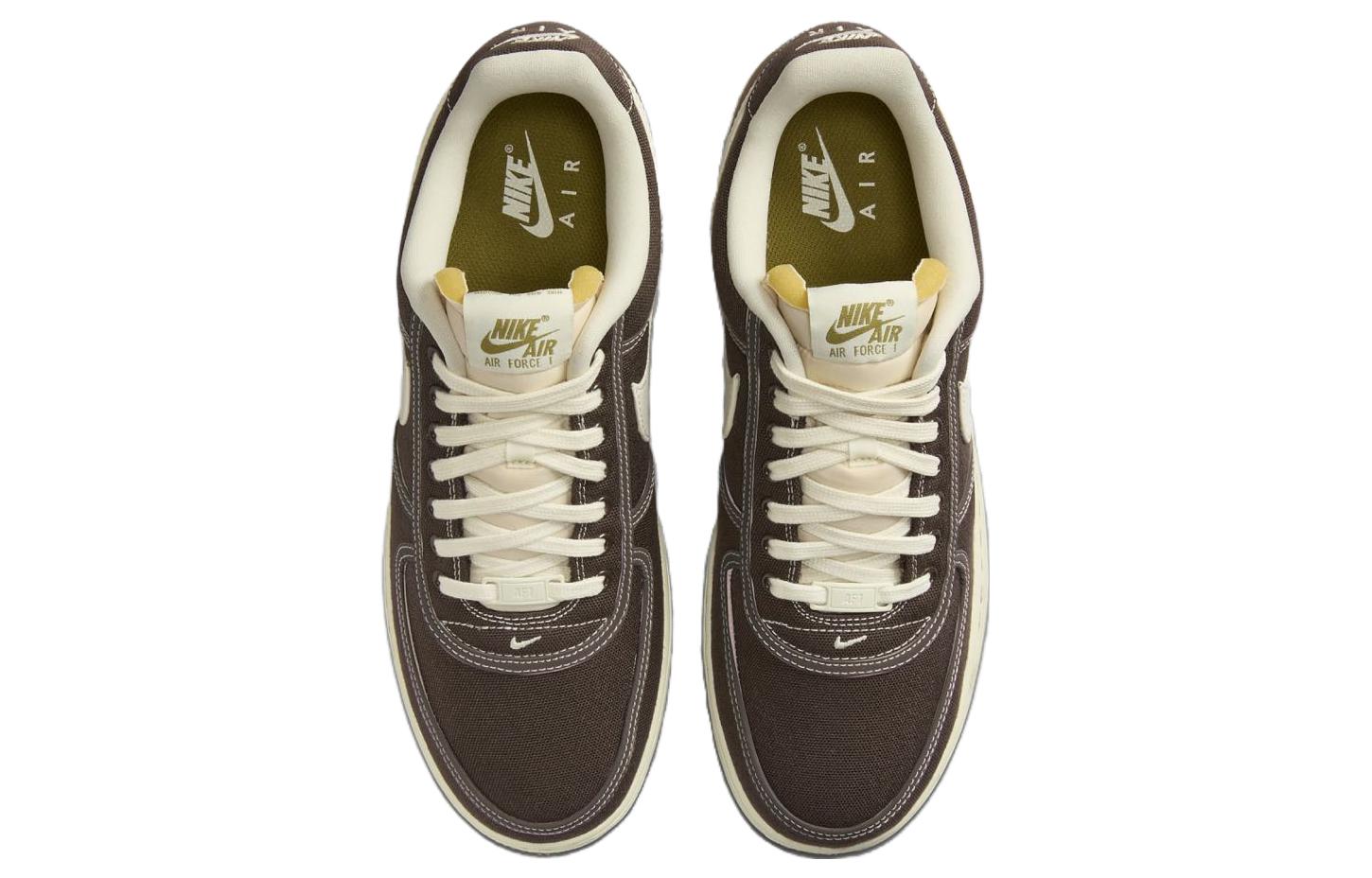 Nike Air Force 1 Low '07 Prm Canvas Baroque Brown, Коричневый Бежевый — фото 4