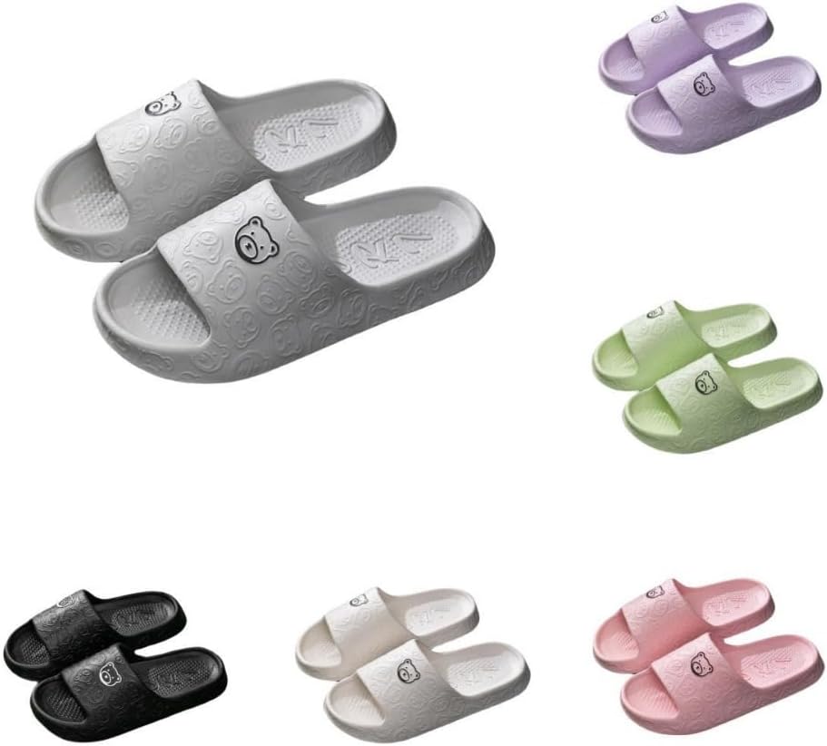 

Милые шлепанцы с медвежонком для женщин Albiva, серый