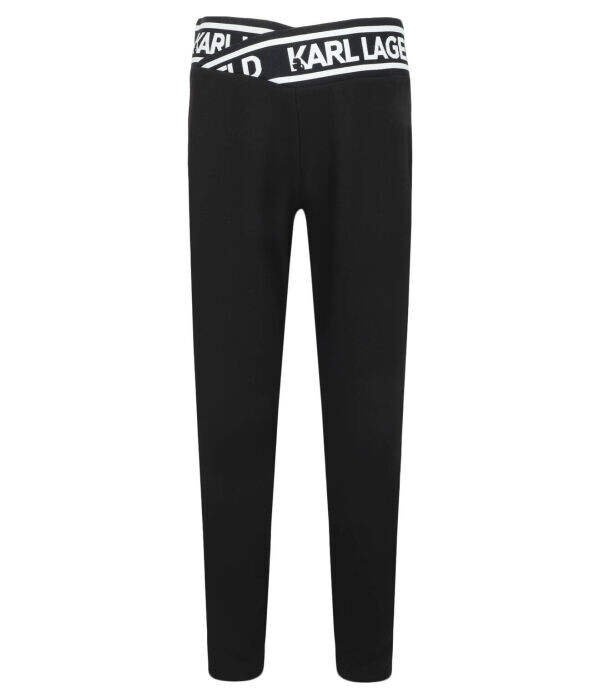 

Леггинсы детские Karl Lagerfeld Kids с принтом на талии, черный
