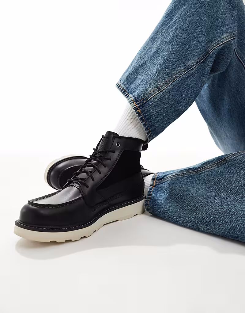 

Водонепроницаемые ботинки Mid со шнуровкой, черного цвета с натуральной текстурой Timberland