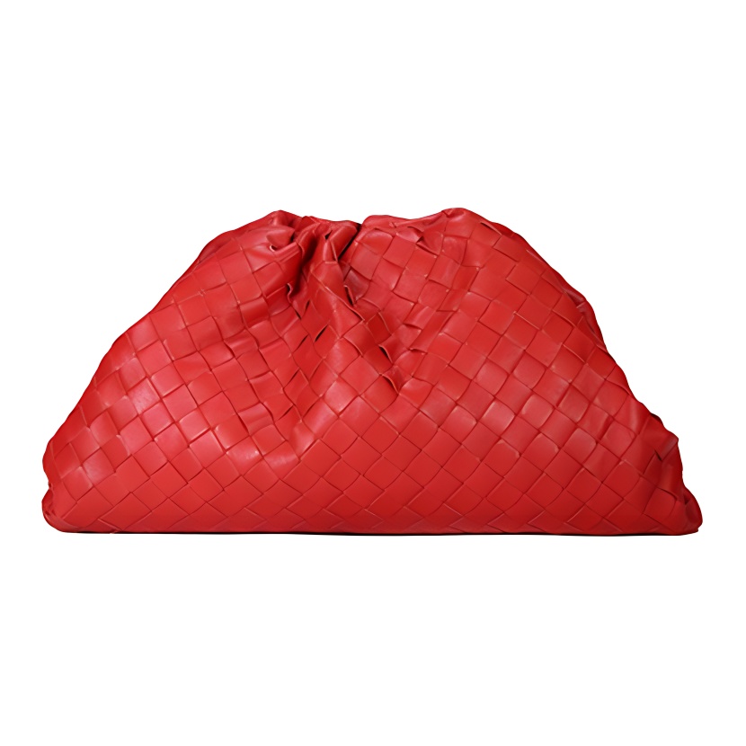 

Bottega Veneta Клатч из овчины, женский, красный, маленький