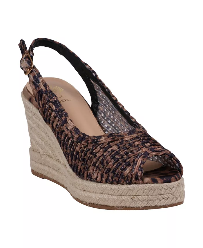 Женские плетеные эспадрильи Amira на клиновидном каблуке GC Shoes, мультиколор