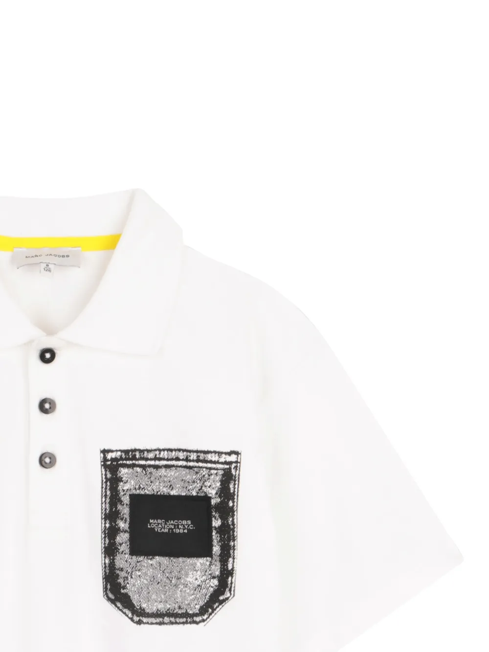 Рубашка поло с короткими рукавами Marc Jacobs Kids, белый — фото 3