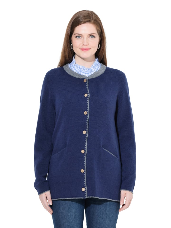 

Ulla Popken Кардиган темно-синего цвета