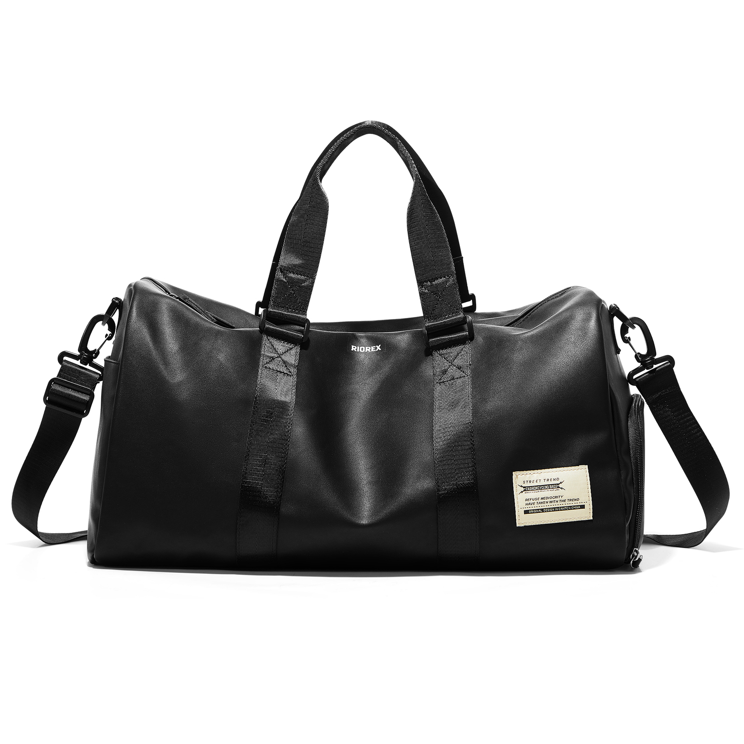 

32-литровая спортивная сумка PU, сумка через плечо, дорожная сумка, унисекс черный/белый/коричневый RIOREX, металлик серый