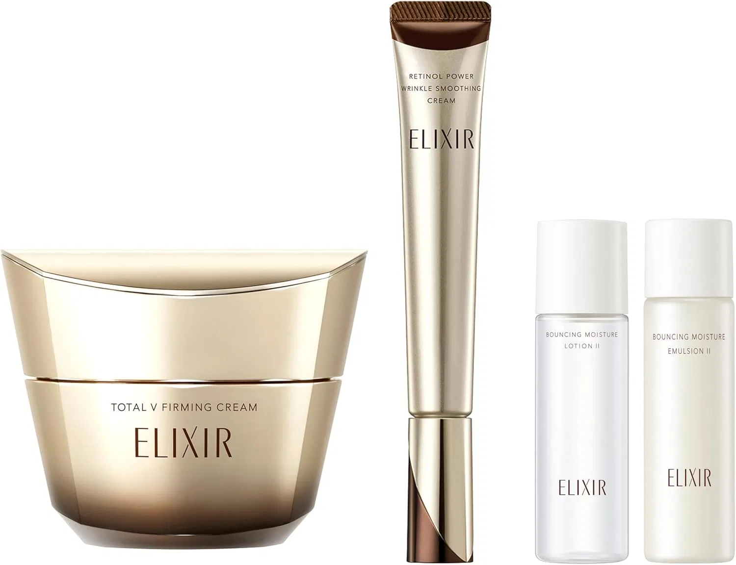 Дневной крем для лица Retino Power Wrinkle Cream L + Total V Firming Cream Body, лосьон и молочко в наборе, Elixir