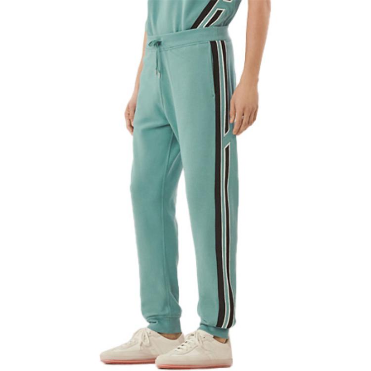 Вязаные спортивные штаны мужские небесно-голубые HERMES — фото 3