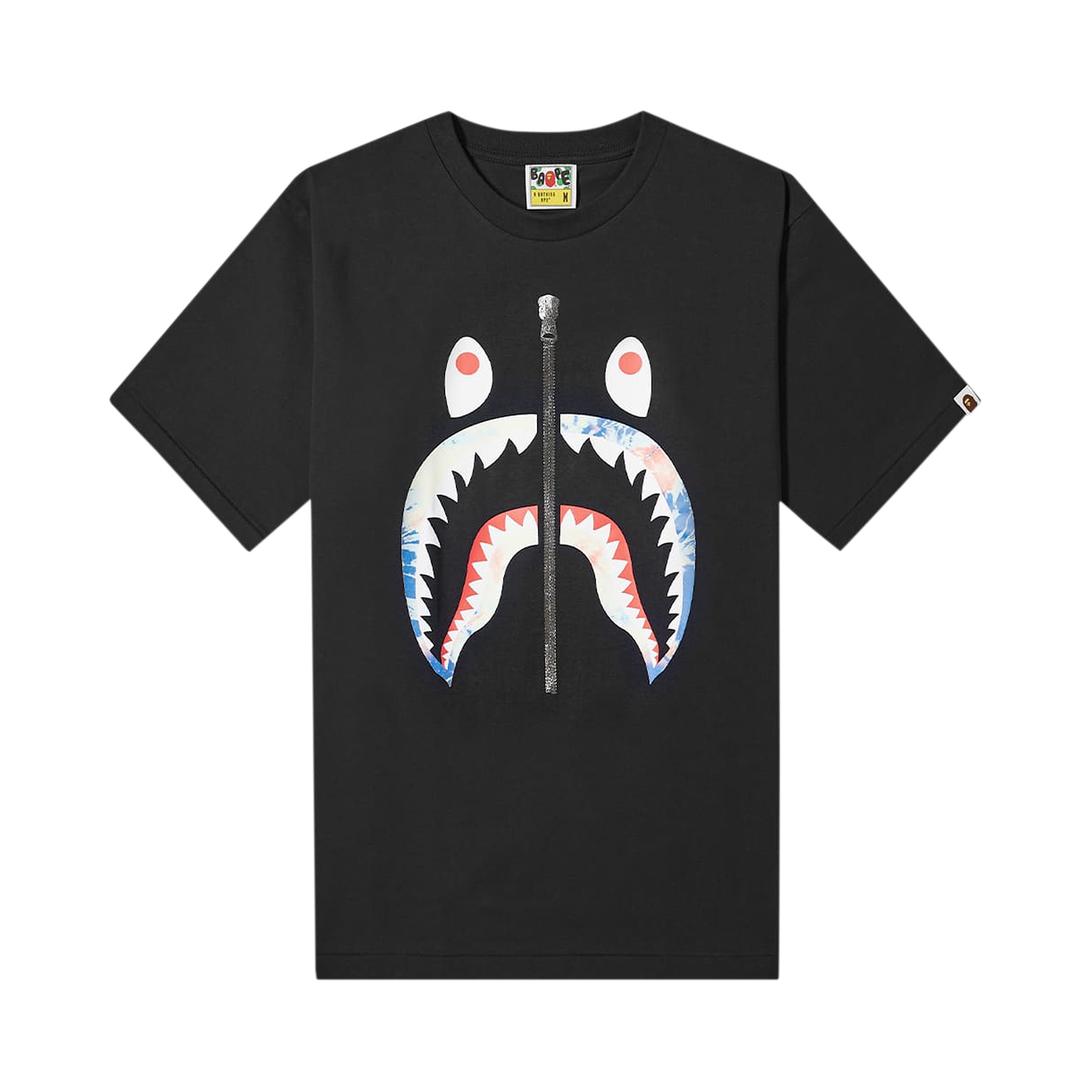 

Футболка BAPE Tie Dye Shark, цвет Черный/Темно-синий