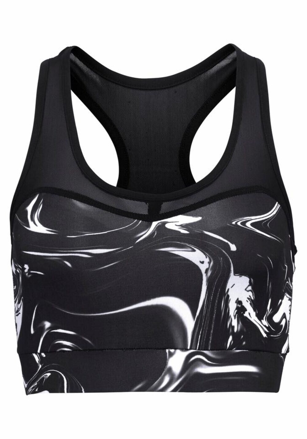 

Спортивный топ LASCANA ACTIVE Black Marble, черный